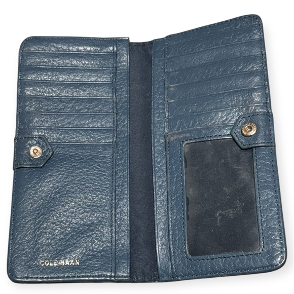 Cole Haan Blue Embossed Wallet - Picture 3 of 7
